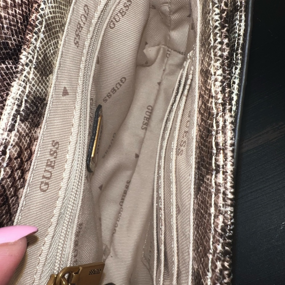 #30 Guess Metallic Python Mini Satchel - image 8